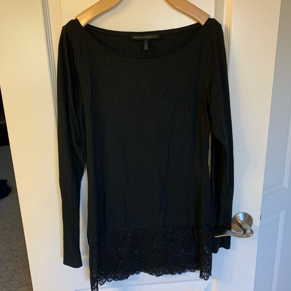 WHBM Pretty Lace Band Tee